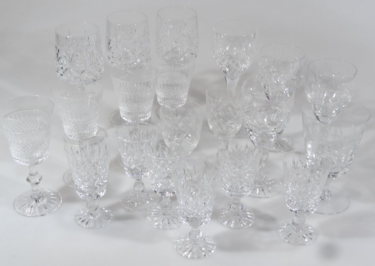 Appraisal: Various crystal and glassware to include four Edinburgh crystal drinking