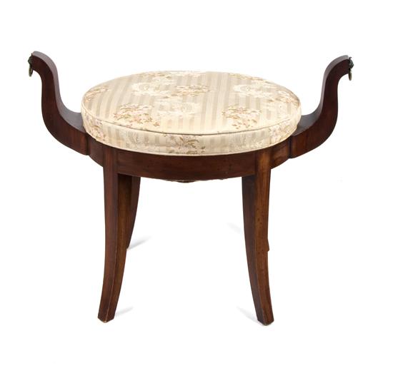 Appraisal: Sale Lot A Georgian Style Mahogany Stool the raised sides