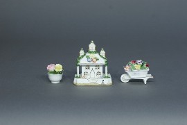 Appraisal: A Coalport house Park Lodge together with a Coalport bouquet