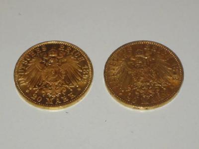 Appraisal: TWO PRUSSIAN MARKS PIECES dated and