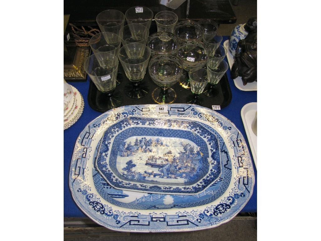 Appraisal: Lot comprising a tray of assorted etched glass and other