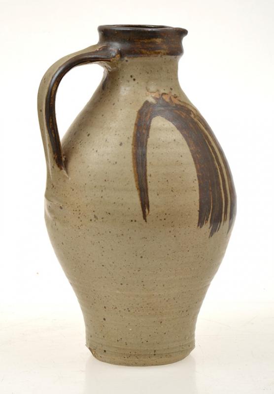 Appraisal: PETER RUSHWORTH STONEWARE JUG CM TALL