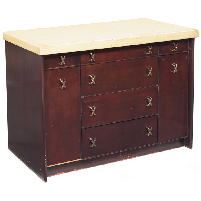 Appraisal: Paul Frankl cabinet by Johnson Furniture Co USA s cork