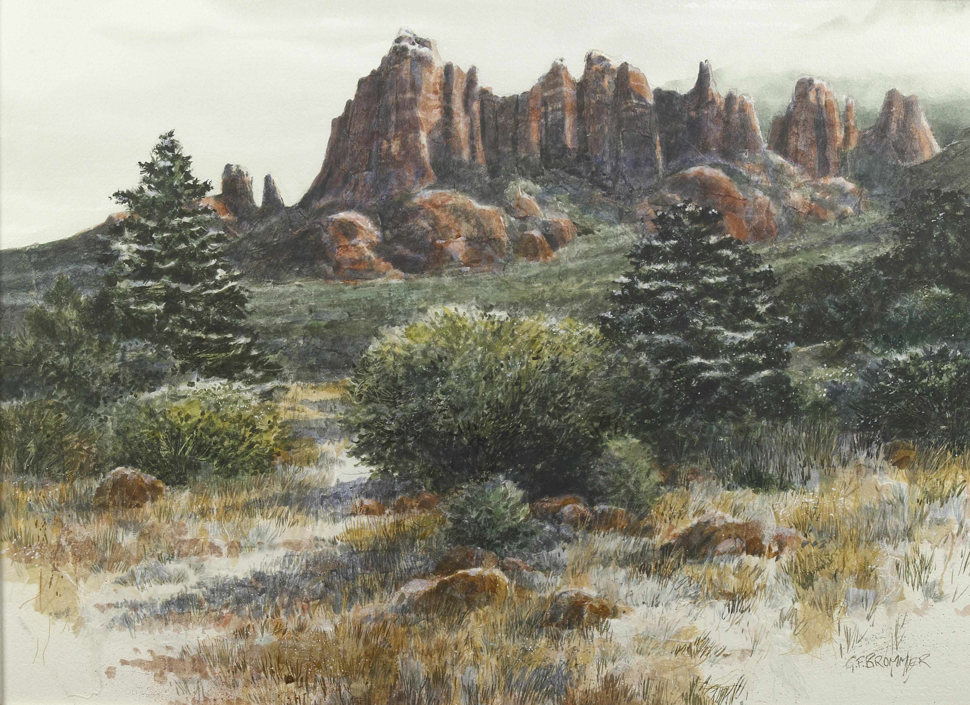 Appraisal: Gerald F Brommer American born Spring Snowfall Sedona signed 'G