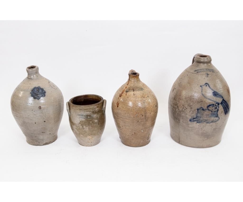 Appraisal: Four pieces of stoneware to include three jugs three gallon