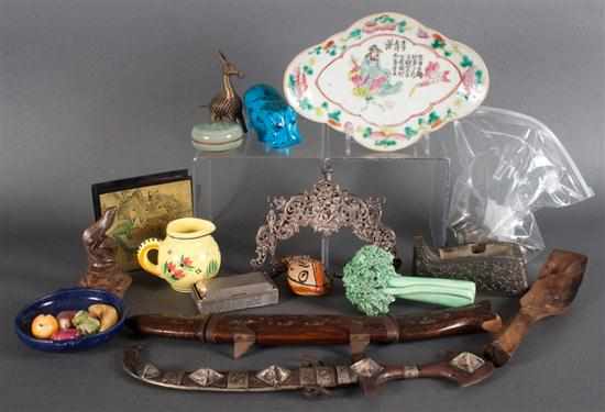 Appraisal: Assorted porcelain daggers figures and other items porcelain includes Chinese