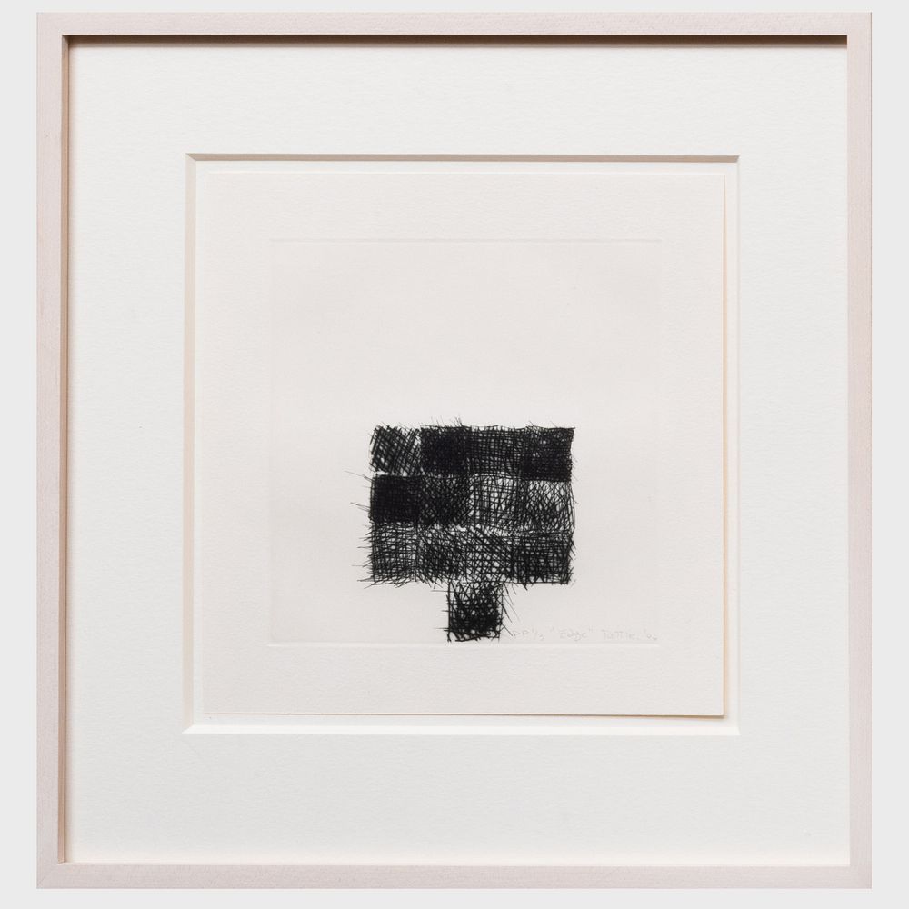 Appraisal: Richard Tuttle b Edge Etching in black on wove paper