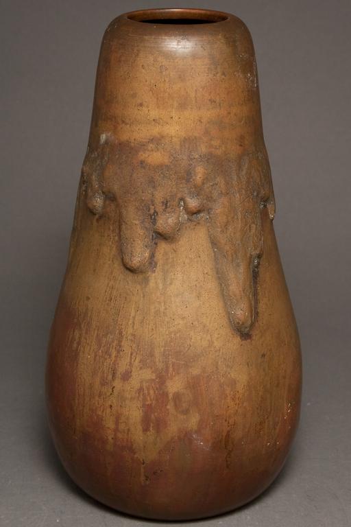 Appraisal: Art bronze gourd-shape vase early th century in H