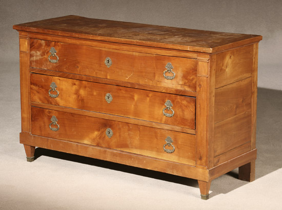 Appraisal: Continental Neoclassical Style Cherry Commode Probably Italian Early th Century