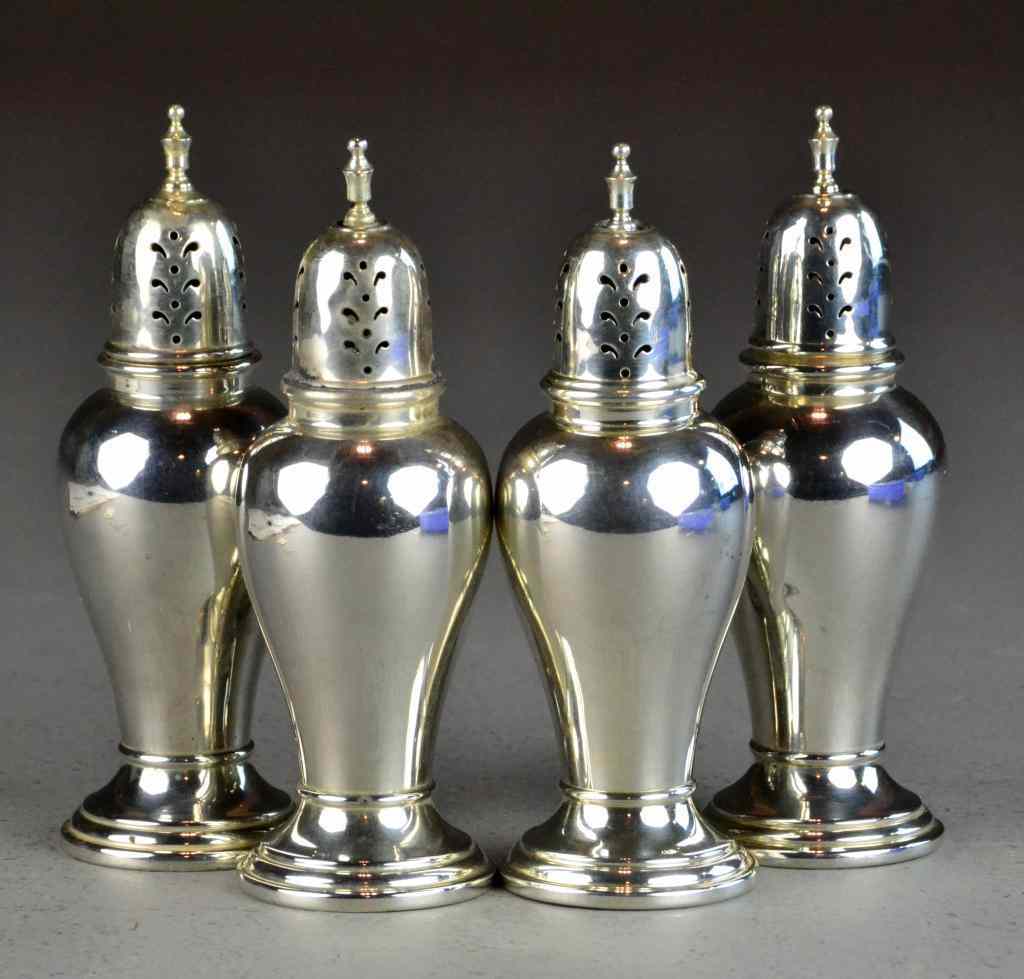 Appraisal: Sterling Salt and Pepper ShakersIn the Federal Style each stamped