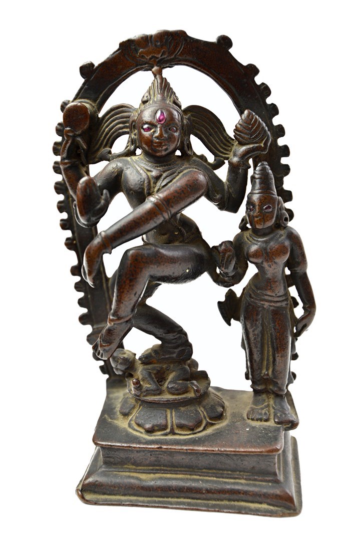 Appraisal: A bronze figure of Siva Nataraja Southern India probably th