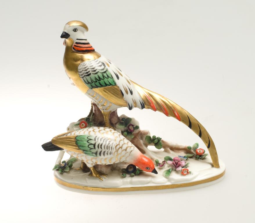 Appraisal: SAMSON OF PARIS PORCELAIN BIRD GROUP LATE th CENTURY the