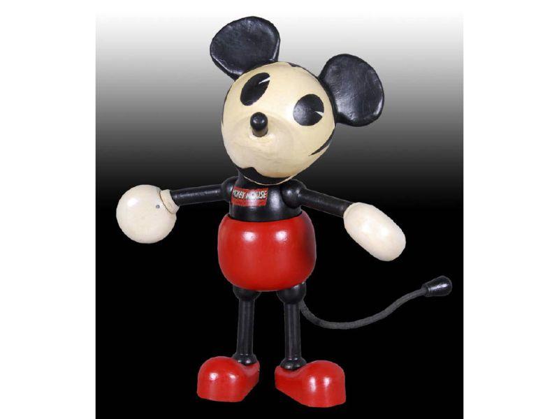 Appraisal: Wood Mickey Mouse Doll with Lollipop Hands Description - ''