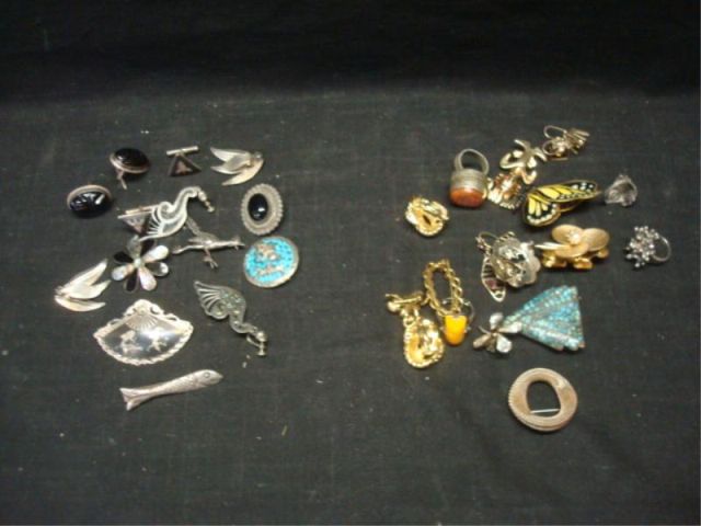 Appraisal: Lot of Mexican Silver Costume Jewelry Estimate -