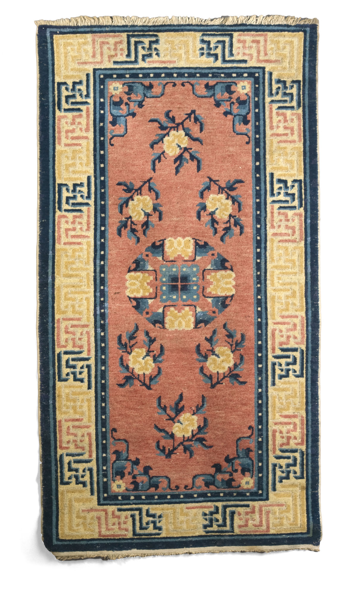 Appraisal: NIUGHSIA RUG WEST CHINA LATE NINETEENTH CENTURY The persimmon red