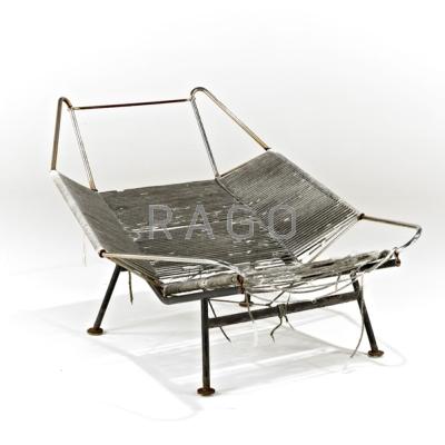 Appraisal: HANS WEGNER GETAMA Flag Halyard lounge chair Denmark s As