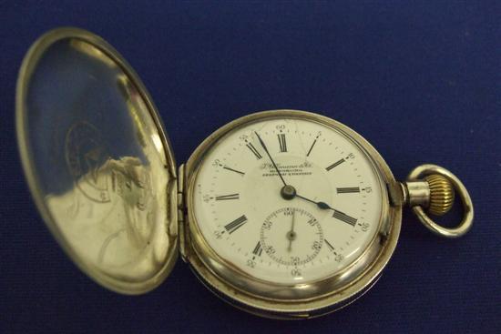 Appraisal: Brevet Swiss silver pocket watch with repeat retail mark for