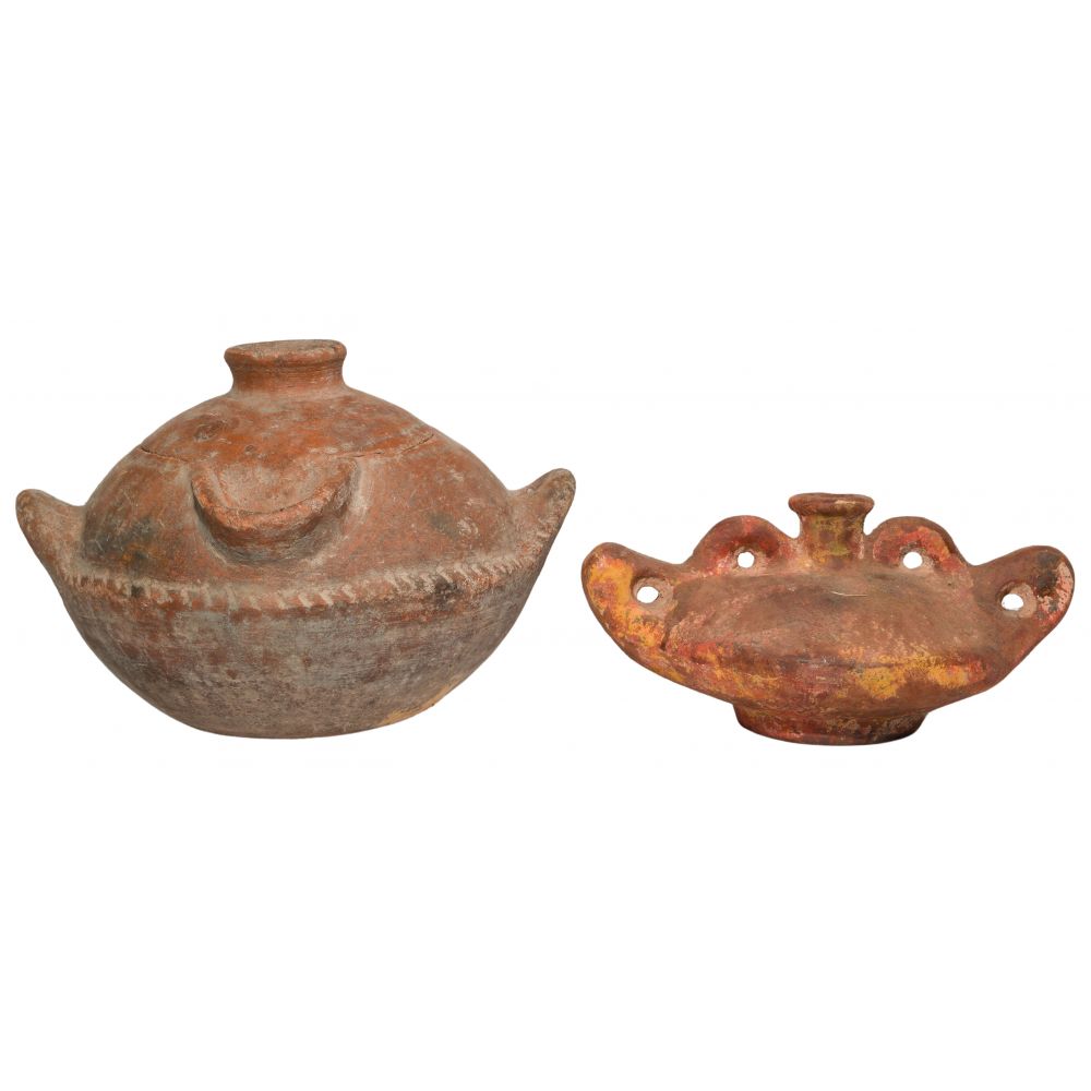 Appraisal: MOROCCAN POTTERY items including a cooking pot having lid and