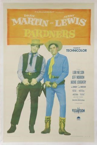 Appraisal: Pardners movie poster Dean Martin Jerry Lewis for Paramount laid