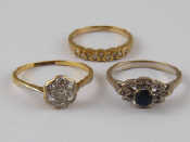 Appraisal: A mixed lot comprising three yellow metal tests carat gold