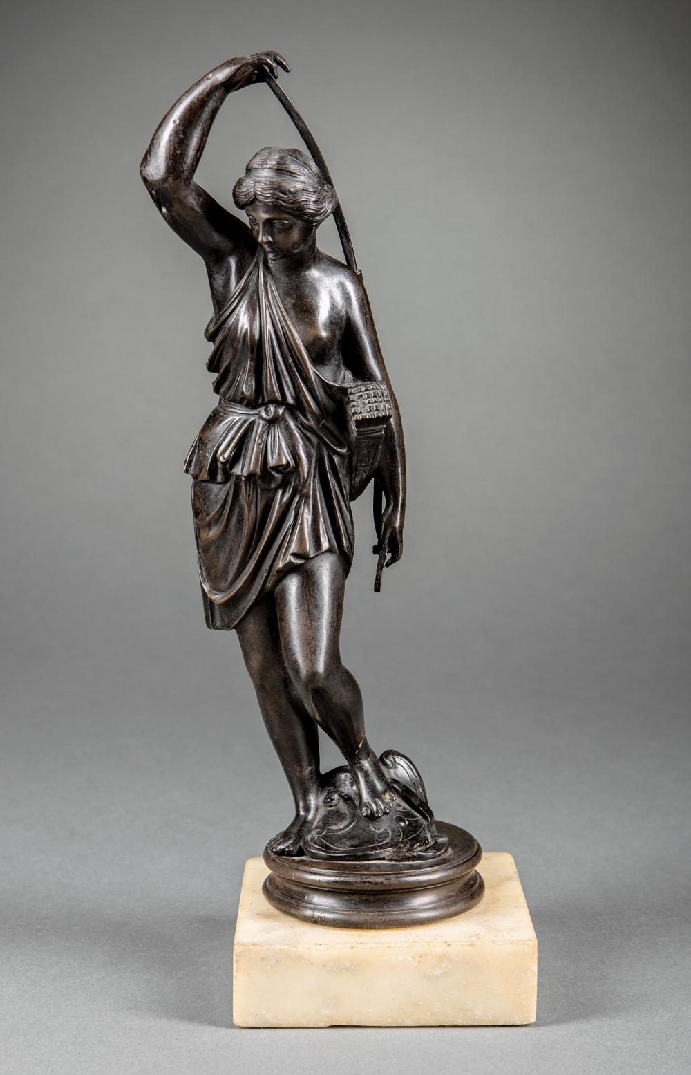 Appraisal: Bronze Figure of Diana h in w in d in