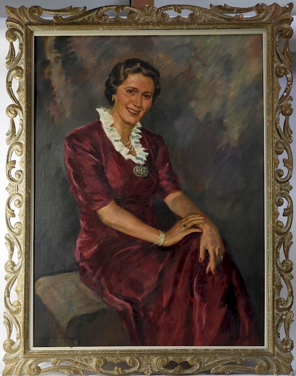 Appraisal: Walter Langhammer Portrait Painting of a Woman Walter Langhammer Austria