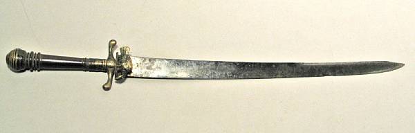 Appraisal: A German th century hunting dirk Slightly curved inch single