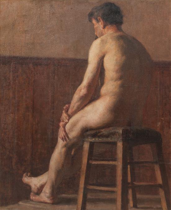 Appraisal: Sale Lot Jean Chapin Early th century Seated Nude oil