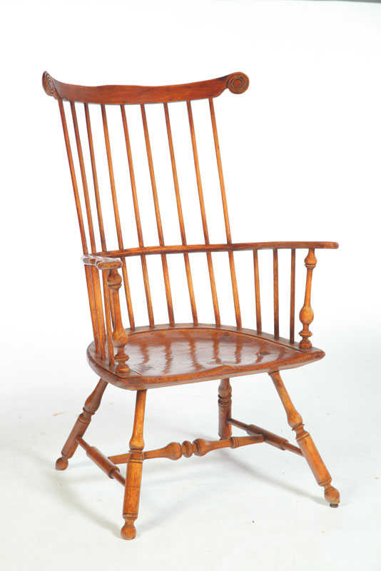 Appraisal: WINDSOR FAN BACK ARMCHAIR Pennsylvania late th century Good detail