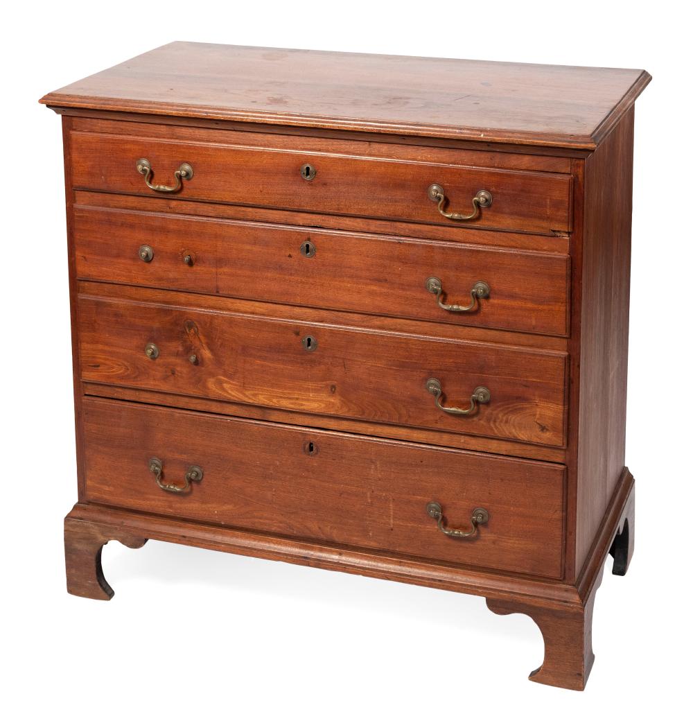 Appraisal: CHIPPENDALE CHEST POSSIBLY NORTH CAROLINA CIRCA HEIGHT WIDTH DEPTH CHIPPENDALE