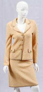 Appraisal: ESCADA WOOL BLEND SKIRT SUIT CAMISOLE ESCADA PINK AND PEACH