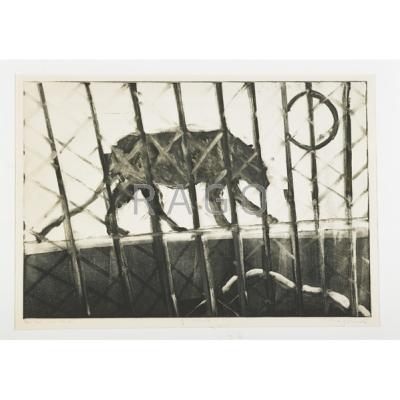 Appraisal: Michael Mazur American b Panther from the Zoo Series Monoprint