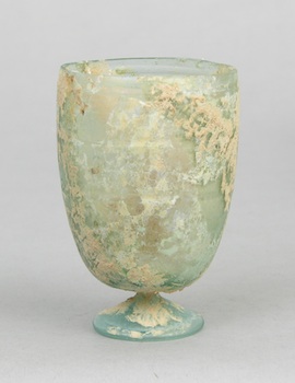 Appraisal: A Roman Glass Cup Very pretty clear green glass cup