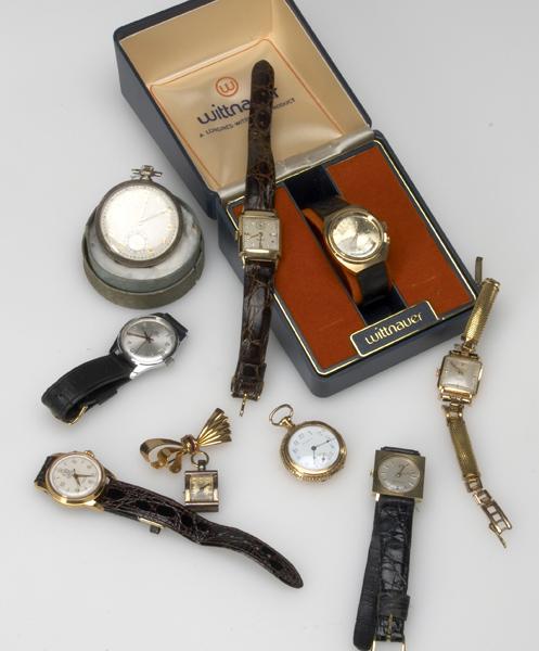 Appraisal: WATCHES Lot of nine includes k Wittnauer k Certina Bucherer