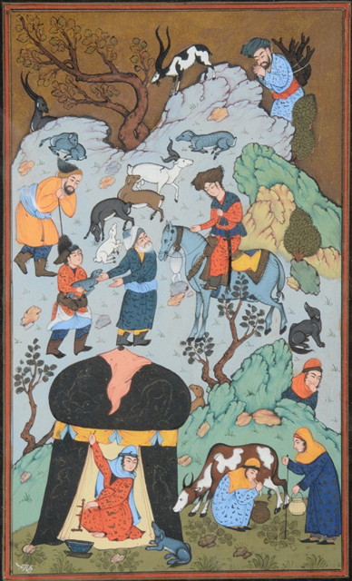 Appraisal: A MINIATURE painted with a multitude of figures on a