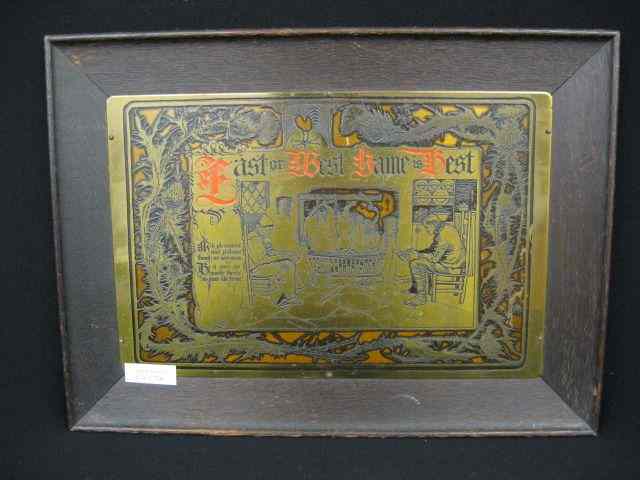 Appraisal: George Rutledge Brass Etching ''East orWest Dame is Best'' original