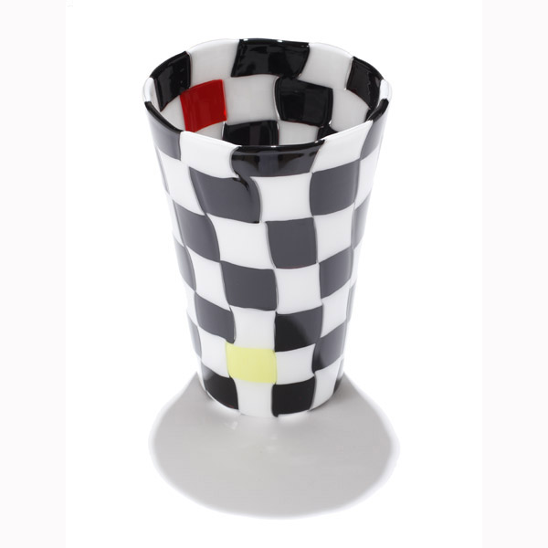 Appraisal: Venini Pezzati glass vase designed by Gianni Versace Checkerboard patchwork