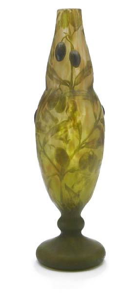 Appraisal: A Daum Nancy cameo glass vase with applied decoration circa