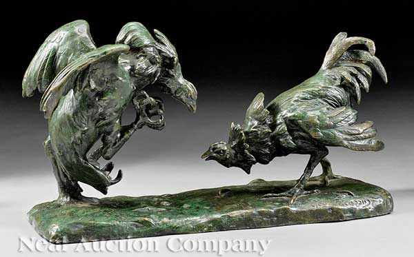 Appraisal: A French Bronze of a Cockfight th c after Georges