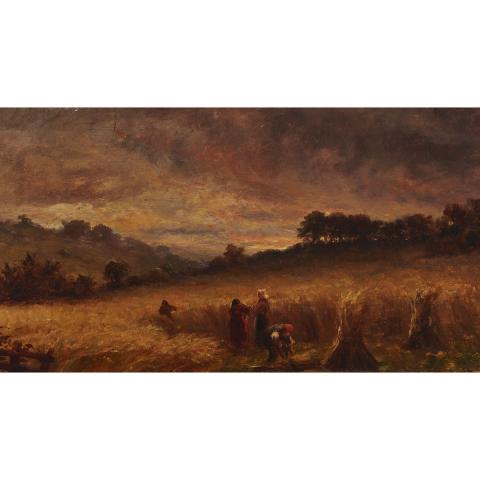 Appraisal: Barbizon School th Century PEASANTS IN THE HAY FIELD French