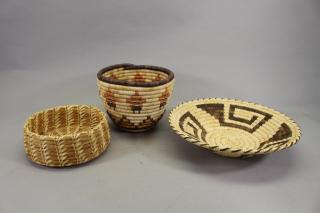 Appraisal: New Mexican Woven Baskets New Mexican Woven Baskets