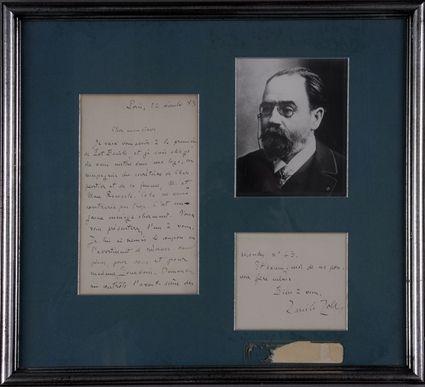 Appraisal: ALS ZOLA EMILE AUTOGRAPH LETTER SIGNED Paris December page letter