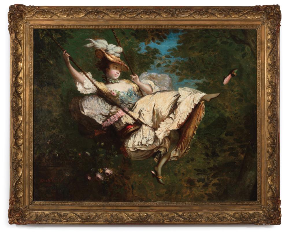 Appraisal: After Jean-Honor Fragonard French - The Swing oil on canvas