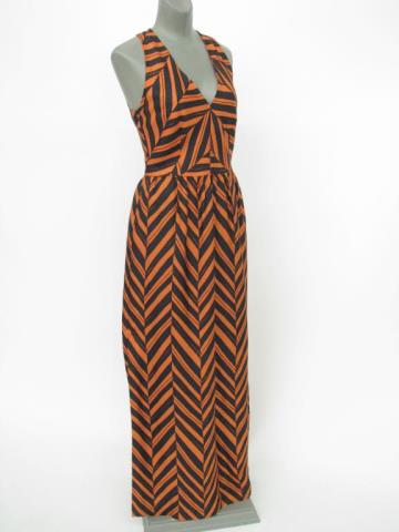 Appraisal: Milly of New York navy and orange geometric design sleeveless