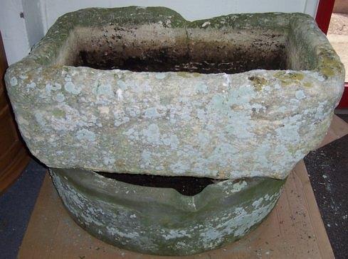 Appraisal: A D shaped trough and a rectangular trough both cm