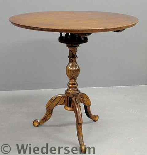 Appraisal: Rare carved African exotic highly figured wood tea table c