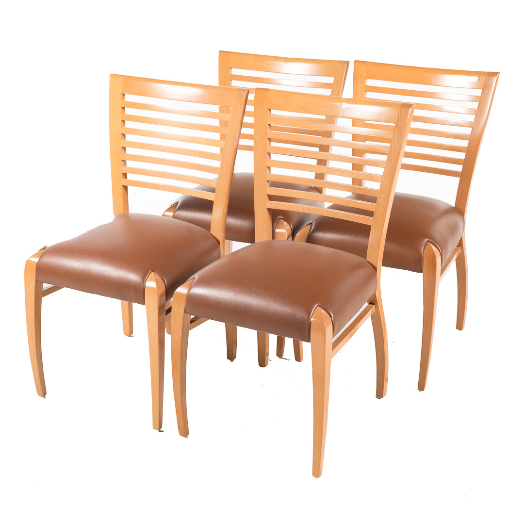 Appraisal: Set of four Lowenstein Art Deco style side chairs th