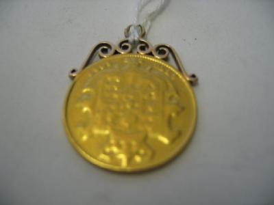 Appraisal: A GOLD SOVEREIGN George IV date rubbed with a soldered