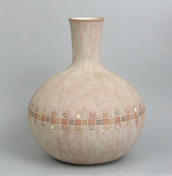 Appraisal: Jack Moulthrop American Contemporary PC-Aura-Peru And built ceramic vessel approx