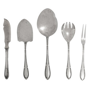 Appraisal: A Group of Continental Silver Flatware Articles Mostly German th